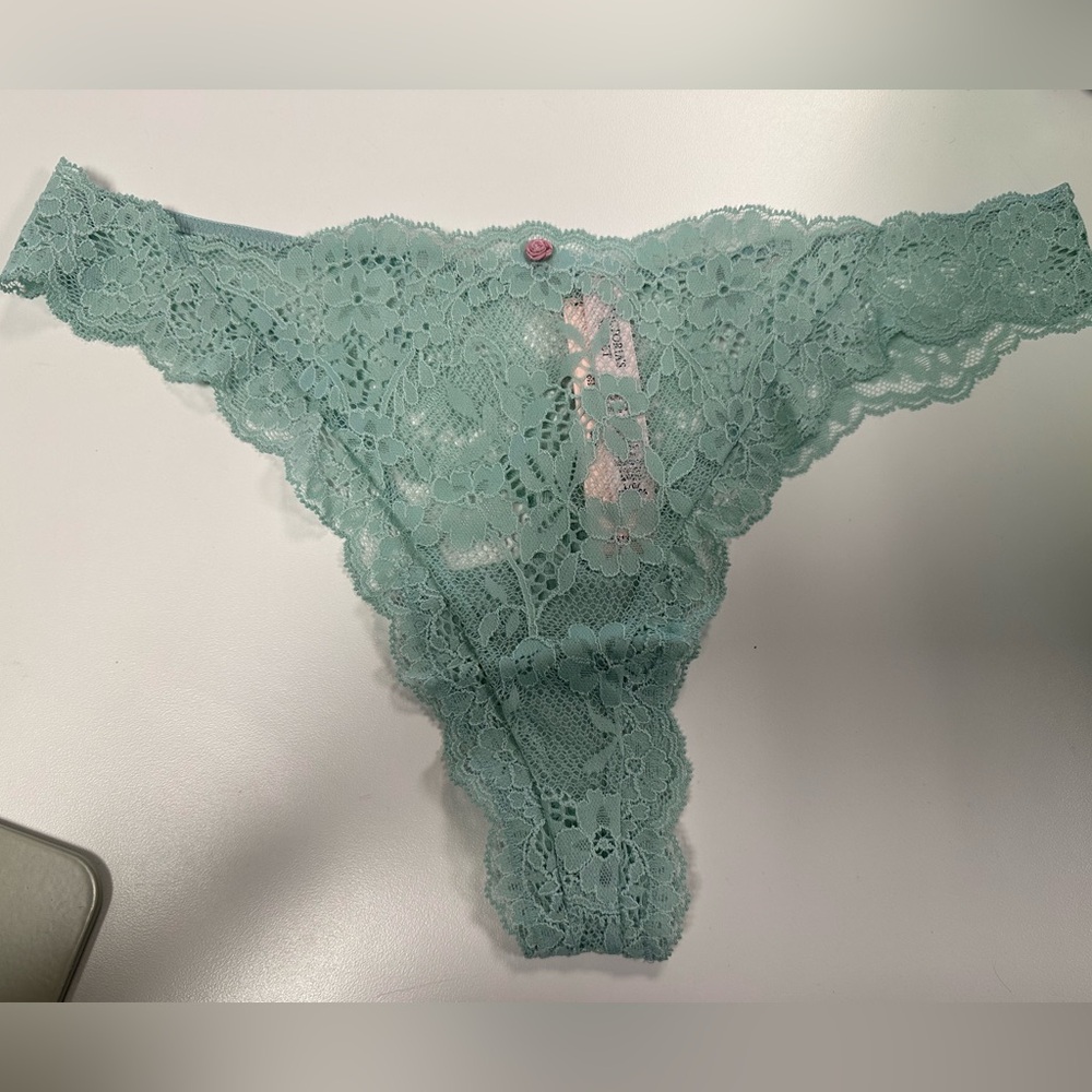 Victoria's Secret Lace Panty in Soft Green